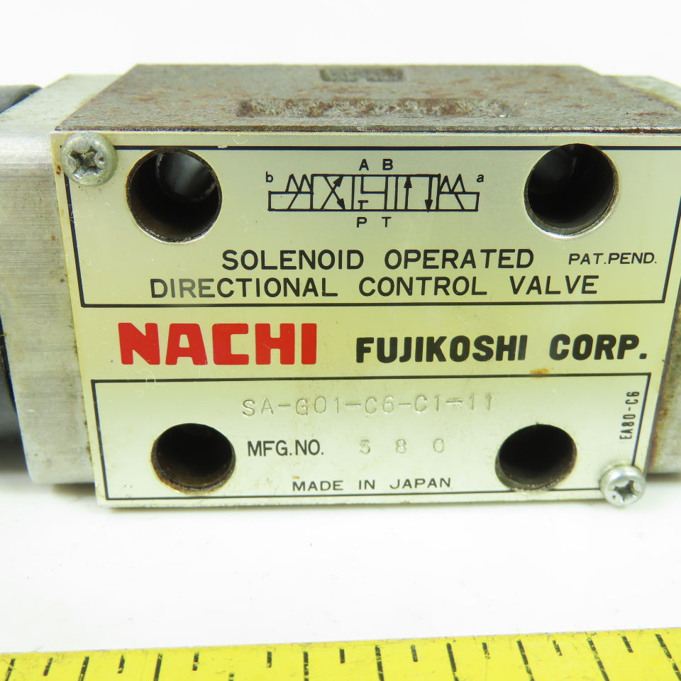 Nachi SA-G01-C6-C1-11 Solenoid Operated Directional Control Valve