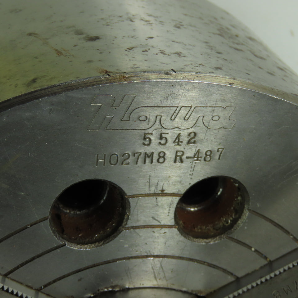 Howa HO27M8 R-487 8-1/2" OD 3-Jaw Lathe Chuck 1.8" Thru-Hole