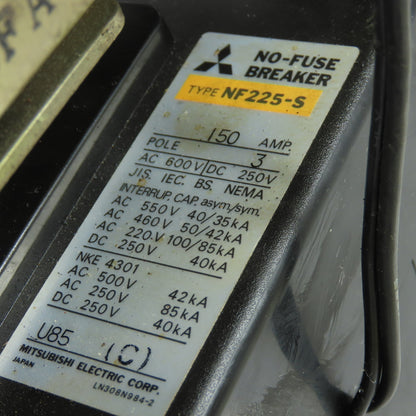 Mitsubishi NF225-S 150A 3-Pole Circuit Breaker 600VAC 250VDC