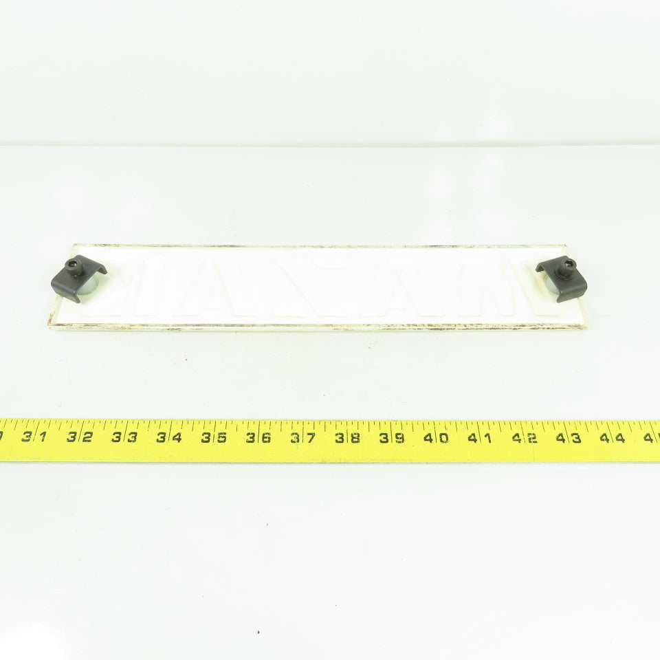 Mazak CNC Machine Nameplate Emblem Logo Sign Plastic 13.75" x 2.75"