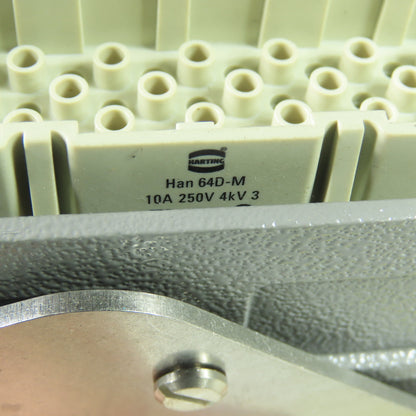 Harting Han 64D-M Male Insert Heavy Duty Connector with Hood & Crimp Pins