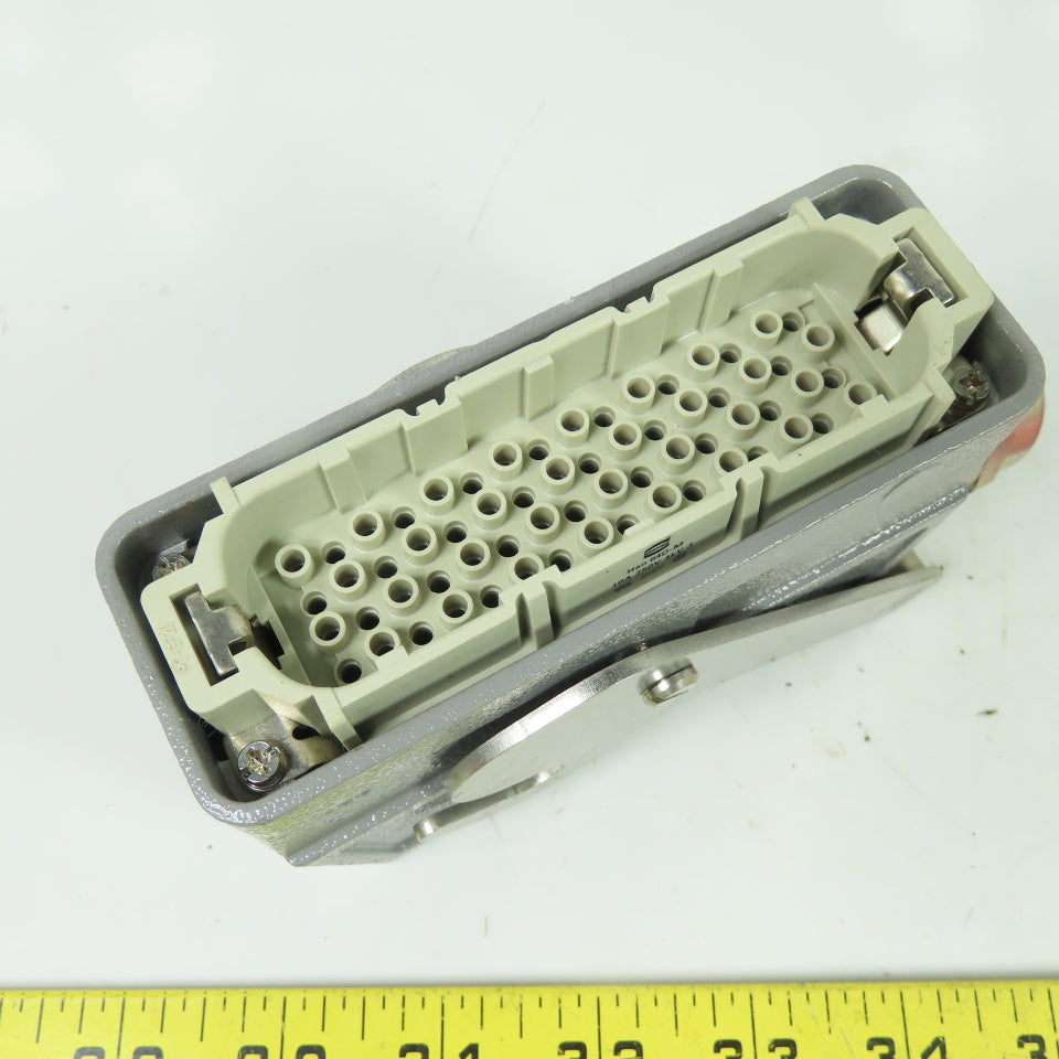 Harting Han 64D-M Male Insert Heavy Duty Connector with Hood & Crimp Pins