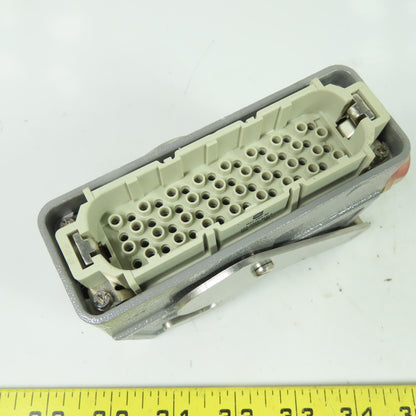 Harting Han 64D-M Male Insert Heavy Duty Connector with Hood & Crimp Pins