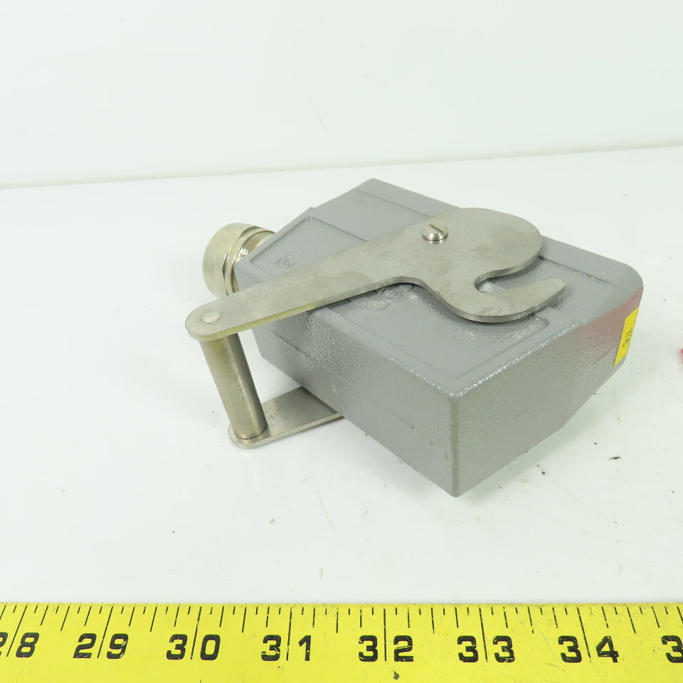 Harting Han 64D-M Male Insert Heavy Duty Connector with Hood & Crimp Pins