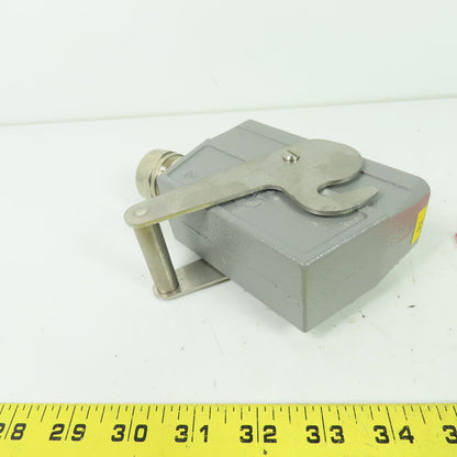 Harting Han 64D-M Male Insert Heavy Duty Connector with Hood & Crimp Pins