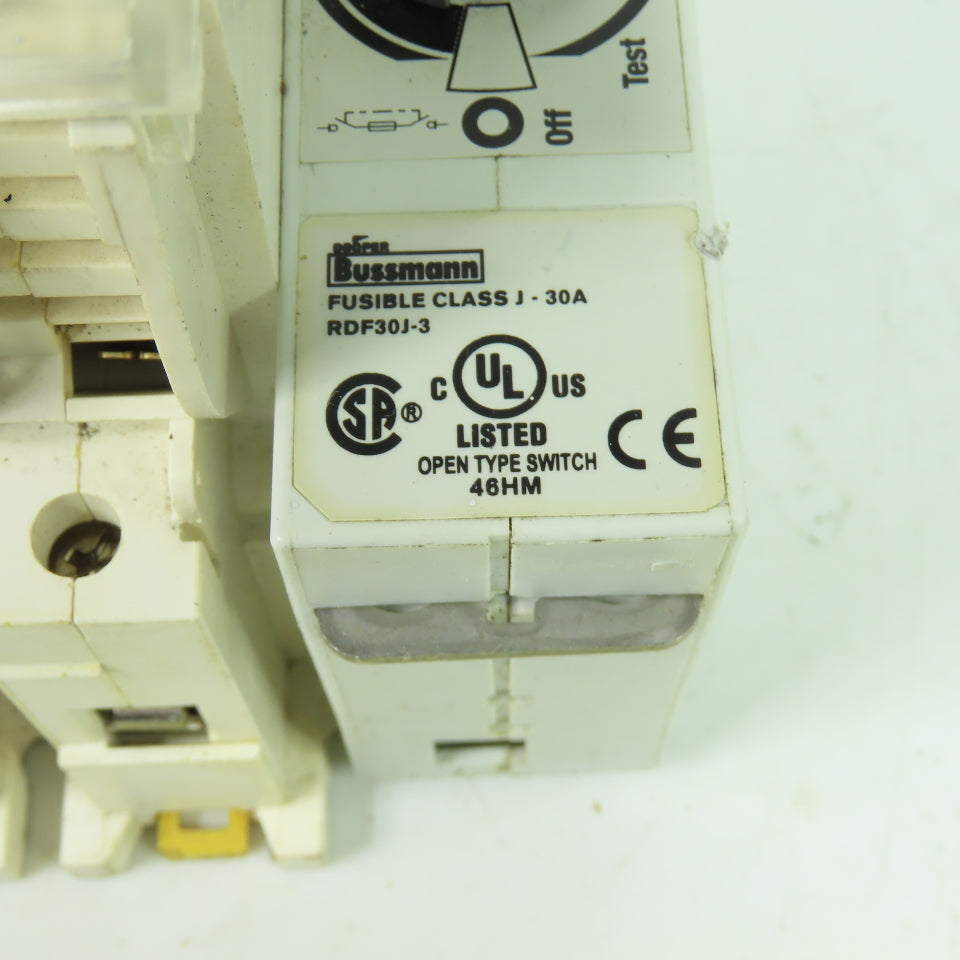 Bussmann RDF30J-3 30A 3-Pole Fusible Safety Disconnect Switch 600VAC 250VDC