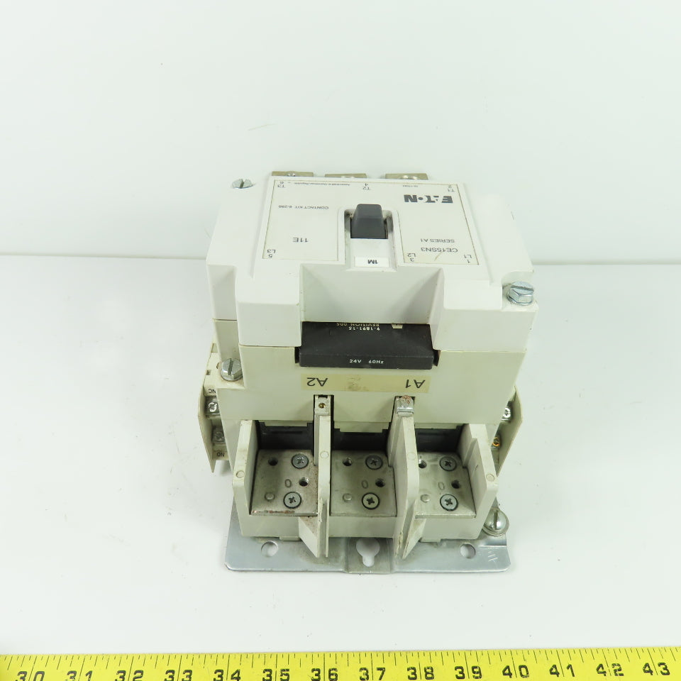 Eaton CE15SN3 300A 3Ph 3-Pole Contactor 600V 24V 60Hz Coil