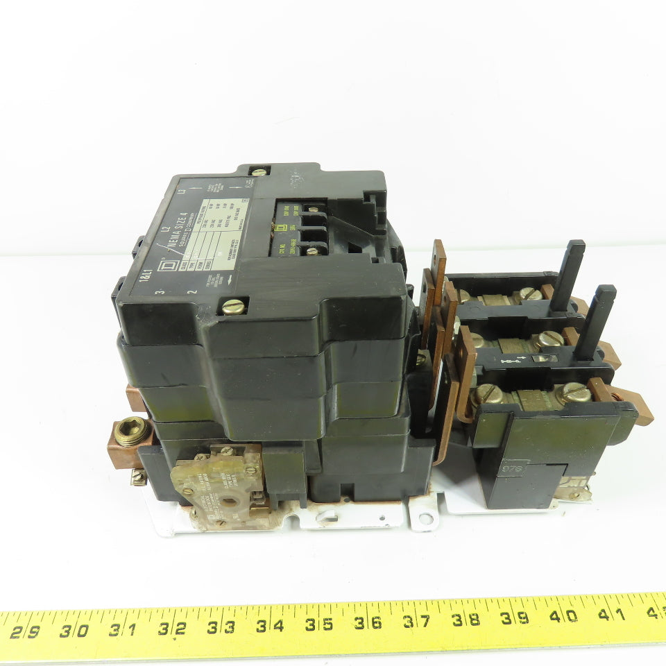 Square D 8536 SFO 1 NEMA Size 4 Magnetic Motor Starter 100HP 600V Max 120V Coil
