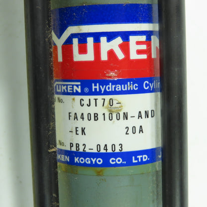Yuken CJT70-FA40B100N-AND-EK 20A Hydraulic Cylinder 100mnm Stroke 40mm Bore