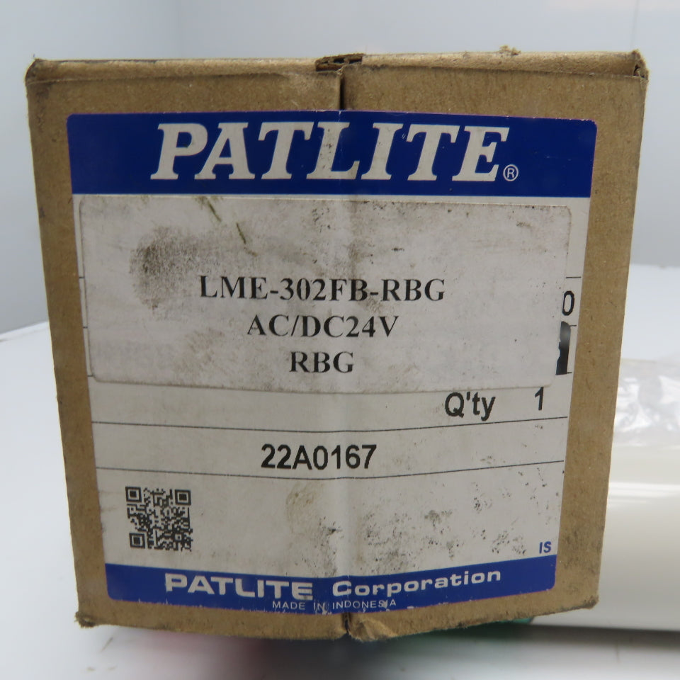 Patlite LME-302FB-RBG 3-Tier LED Signal Tower Stack Light 24V AC/DC