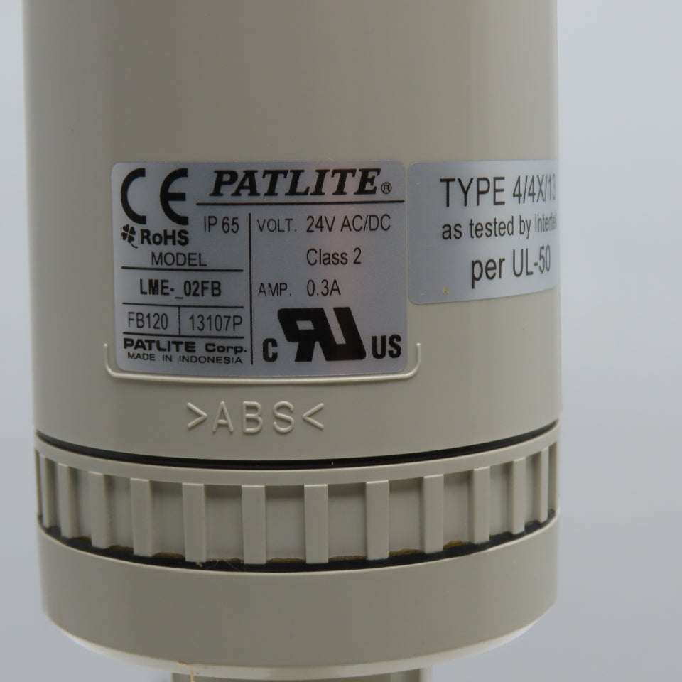 Patlite LME-302FB-RBG 3-Tier LED Signal Tower Stack Light 24V AC/DC