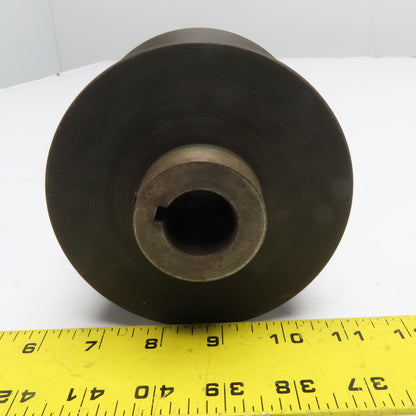 5" OD Concave Rubber Guide V Roller 1" Keyed Bore