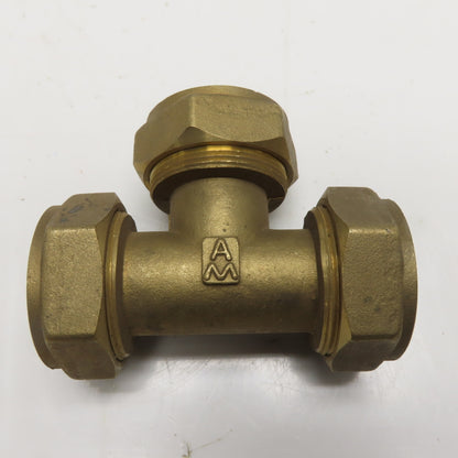 AMICO T32 1" PEX Brass Compression Tee Fitting 2632