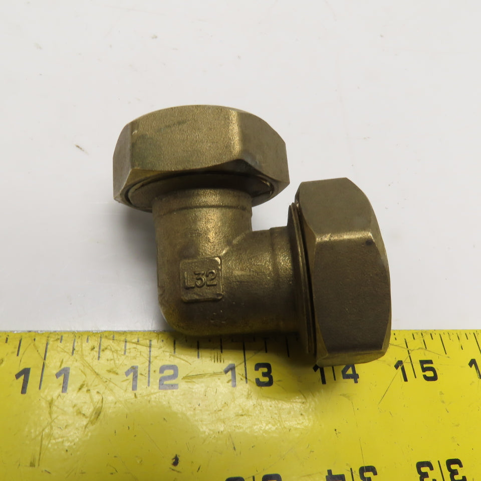 L32 1" PEX Brass Compression Elbow Fitting 2632