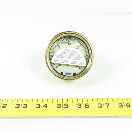 WIKA 30 psi Liquid Filled Pressure Gauge 0-30 PSI Bottom Mount