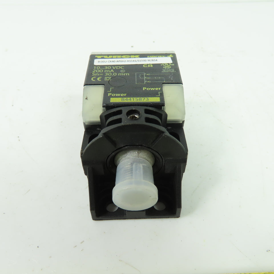 Turck BI30U-CK40-AP6X2-H1141/S1590 W/BS4 Uprox Inductive Proximity Sensor 10-30V