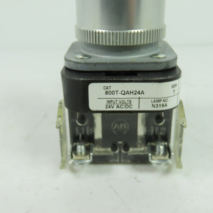Allen-Bradley 800T-QAH24A Amber Pilot Light 24V AC/DC Ser T