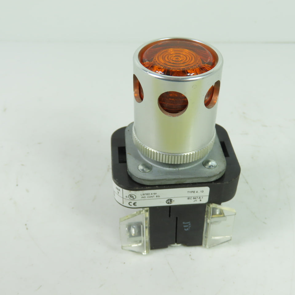 Allen-Bradley 800T-QAH24A Amber Pilot Light 24V AC/DC Ser T