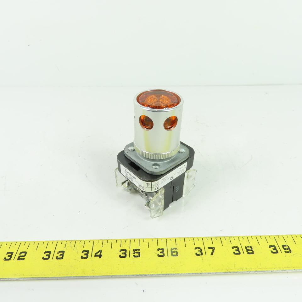 Allen-Bradley 800T-QAH24A Amber Pilot Light 24V AC/DC Ser T