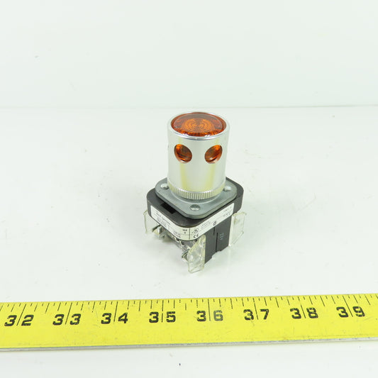 Allen-Bradley 800T-QAH24A Amber Pilot Light 24V AC/DC Ser T