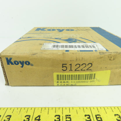 Koyo 51222 Thrust Ball Bearing 110mm Bore 160mm OD NEW