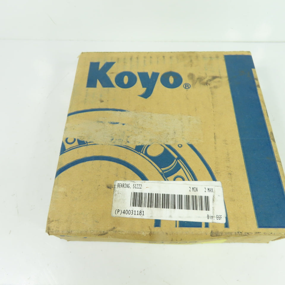 Koyo 51222 Thrust Ball Bearing 110mm Bore 160mm OD NEW