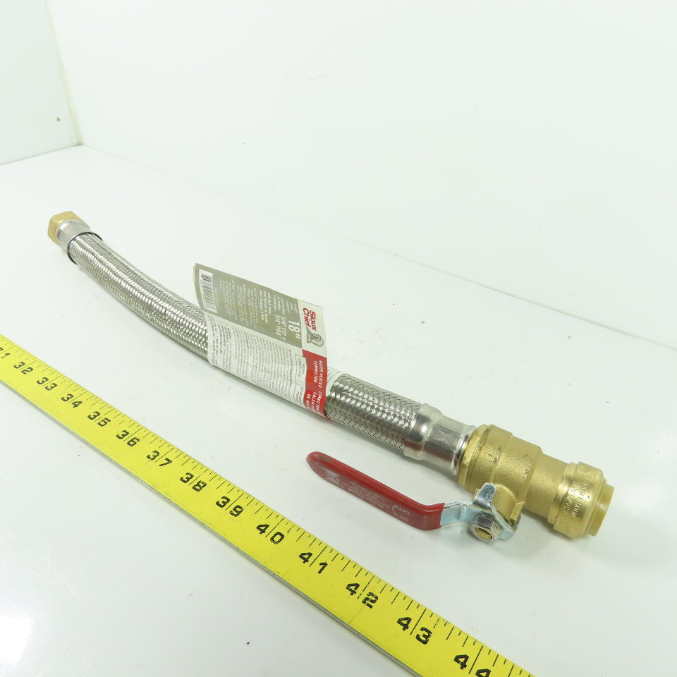 Sioux Chief 279-3F3Q18FP 18" Braided Stainless Steel Connector 3/4" FIP x 3/4"