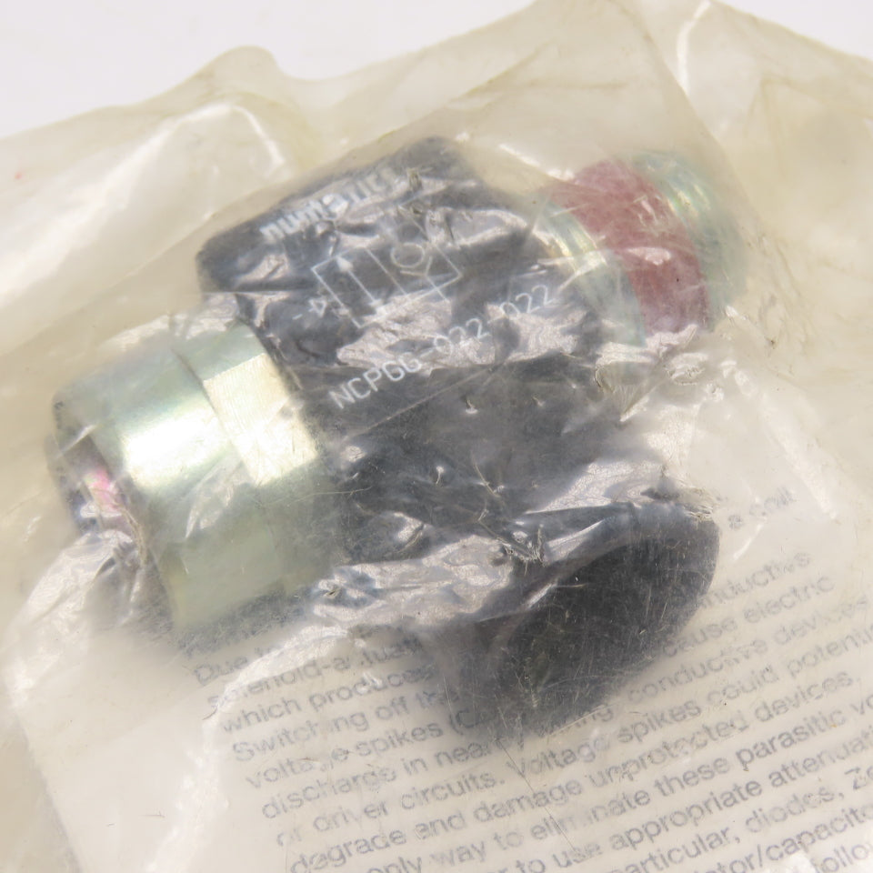 Numatics NCPGG-022-022 Pneumatic PO Check Valve 3/8" NPT