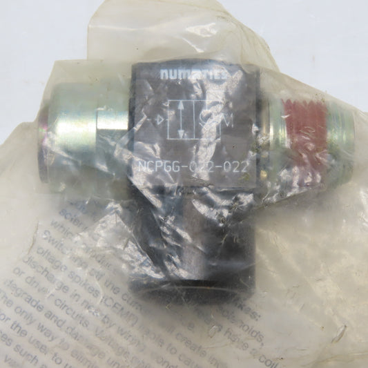 Numatics NCPGG-022-022 Pneumatic PO Check Valve 3/8" NPT
