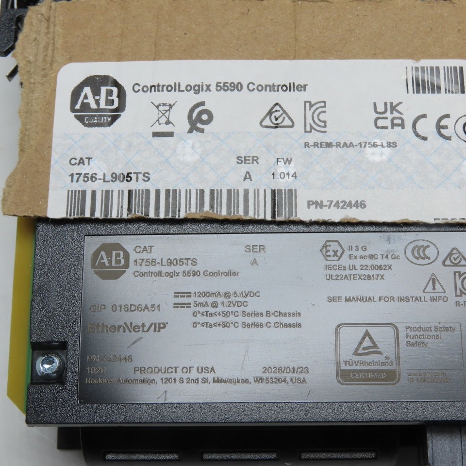 Allen-Bradley 1756-L905TS ControlLogix 5590 Controller Module Ser A FW 1.014