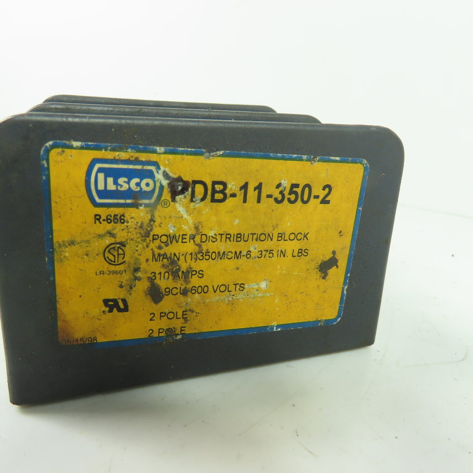 Ilsco PDB-11-350-2 2-Pole Power Distribution Block 310A 600V