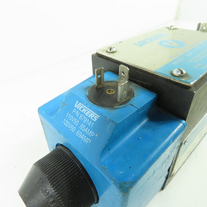 Vickers 879237 DG4S4-012C-U-B-60 Solenoid Controlled Pilot Valve 120VAC Coil