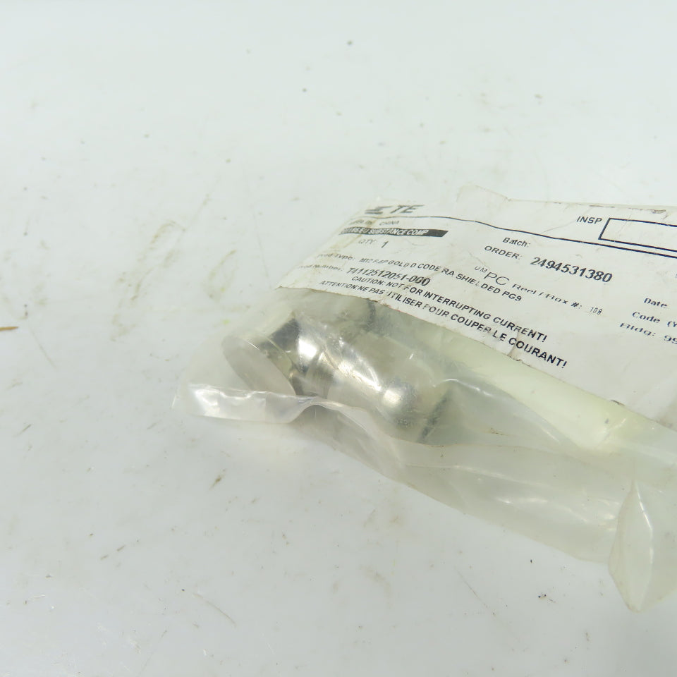 TE Connectivity T4112512051-000 M12 5-Pin Gold Right Angle PG9 Sensor Connector
