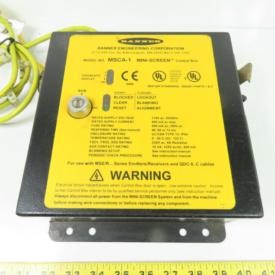 Banner MSCA-1 MINI-SCREEN Controller Control Box 115VAC