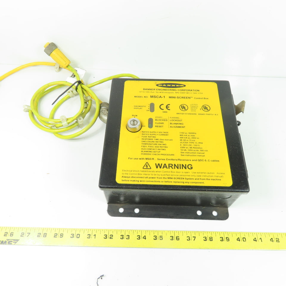 Banner MSCA-1 MINI-SCREEN Controller Control Box 115VAC – Bullseye ...
