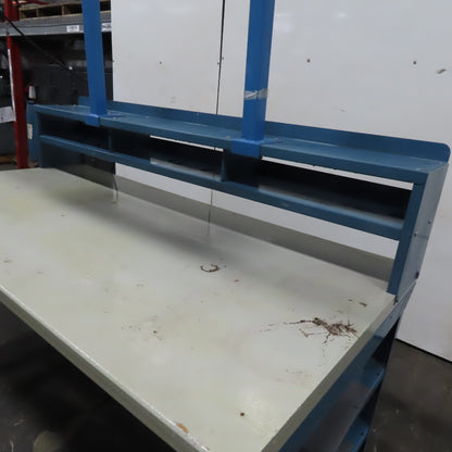 72" x 36" Wood Top Steel Work Bench Desk W/ Storage & Light