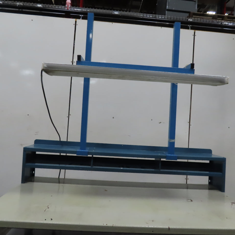 72" x 36" Wood Top Steel Work Bench Desk W/ Storage & Light