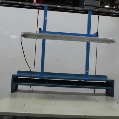 72" x 36" Wood Top Steel Work Bench Desk W/ Storage & Light