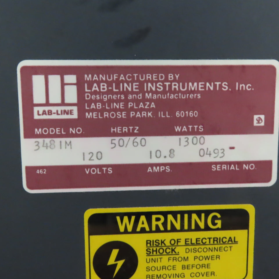 Lab-Line 3481M 2.5 Cu/Ft 2 Shelf Laboratory Oven 110V 1Ph 1300W