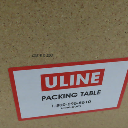 Uline 30" x 60" Padded Top Rolling Packing Table 36" Tall