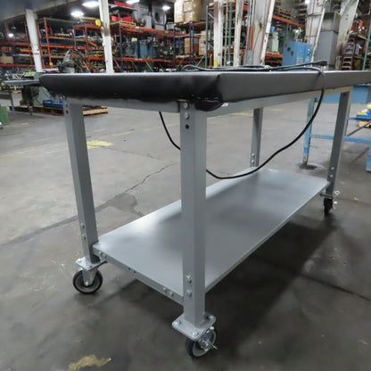 Uline 30" x 60" Padded Top Rolling Packing Table 36" Tall