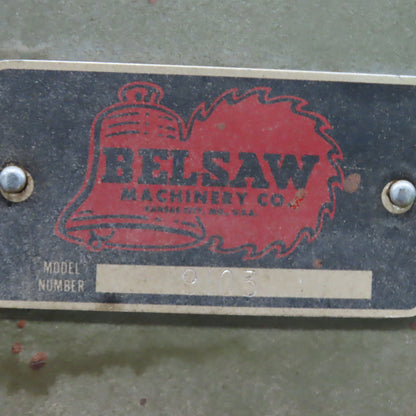 Bellsaw Model 9103 12" Wood Planer 208-230V 1Ph