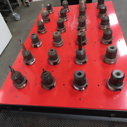 Huot Toolscoot 48 Spot BT30 Taper Tool Holder Cart W/ 41 Misc. Tools