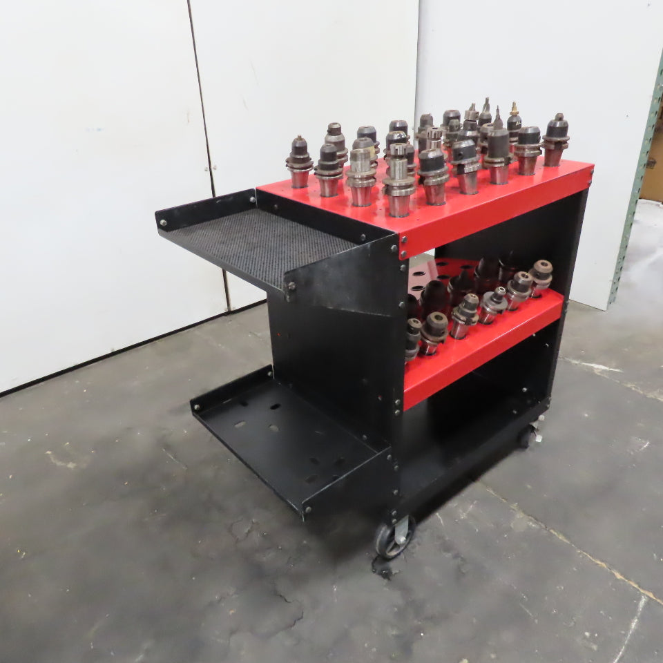 Huot Toolscoot 48 Spot B40 Taper Tool Holder Cart W/ 37 Misc. Tools