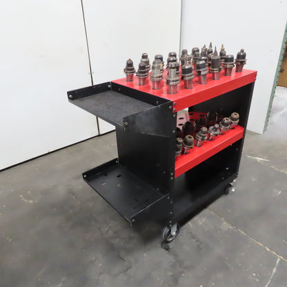 Huot Toolscoot 48 Spot B40 Taper Tool Holder Cart W/ 37 Misc. Tools