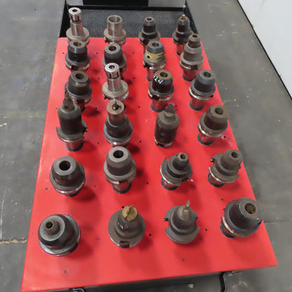 Huot Toolscoot 48 Spot B40 Taper Tool Holder Cart W/ 37 Misc. Tools