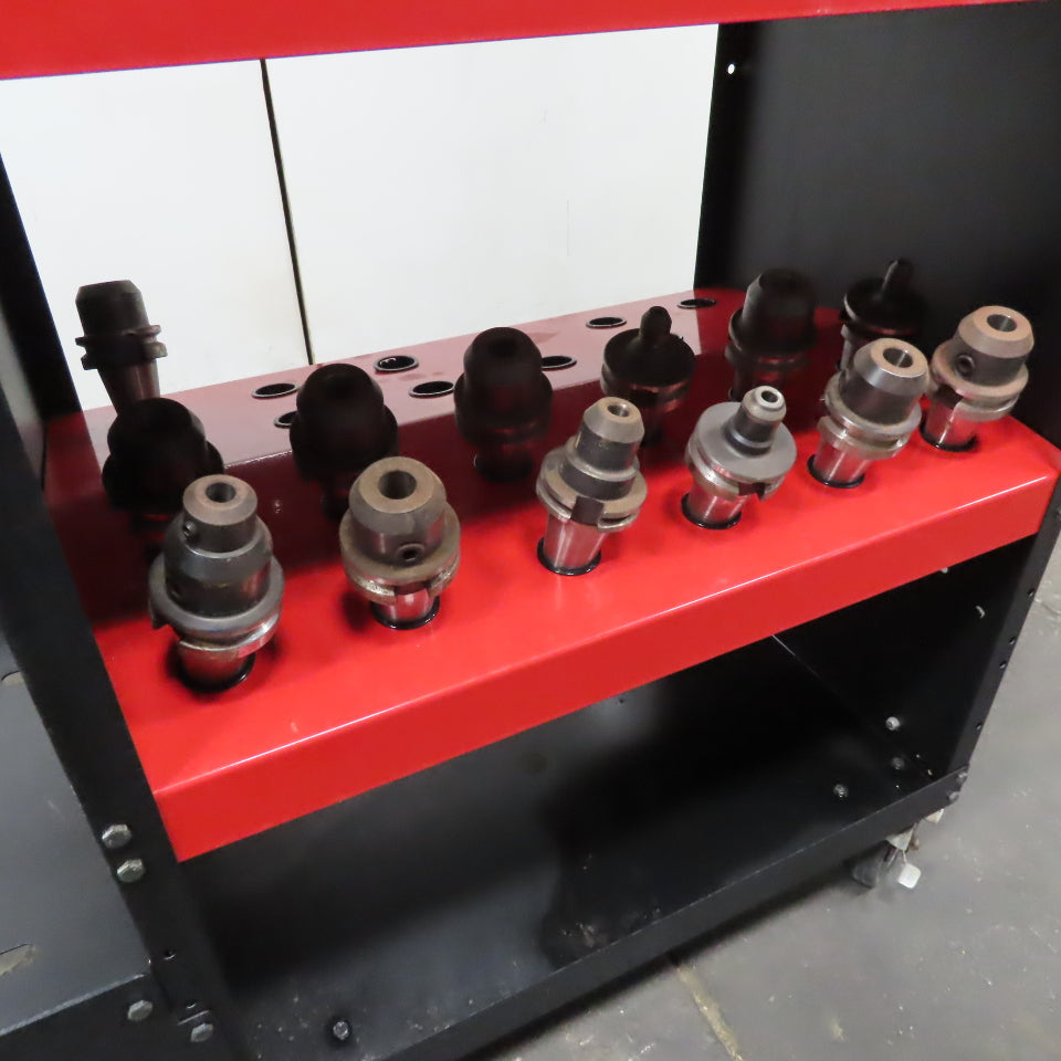 Huot Toolscoot 48 Spot B40 Taper Tool Holder Cart W/ 37 Misc. Tools