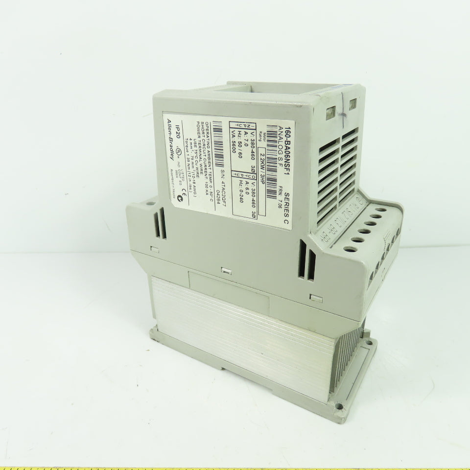 Allen-Bradley 160-BA06NSF1 Series C 3HP 2.2kW Variable Frequency Drive FRN 7.06