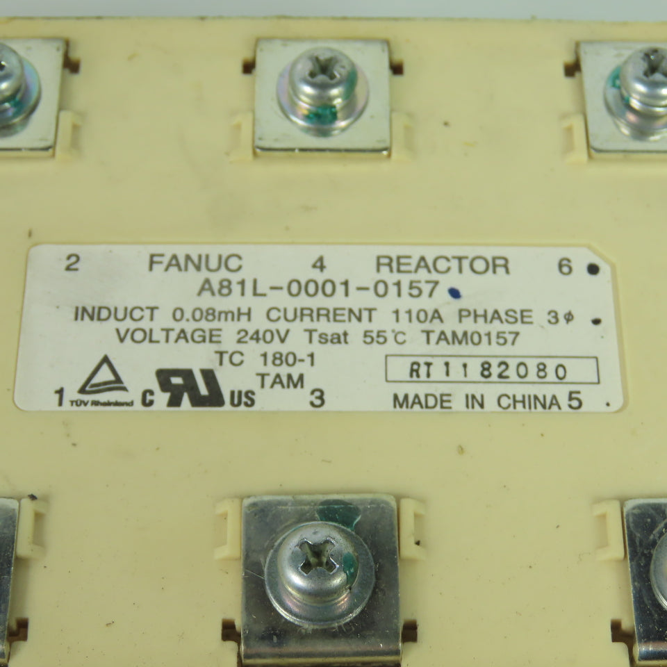 Fanuc A81L-0001-0157 110A 3Ph 0.07mH Line Reactor