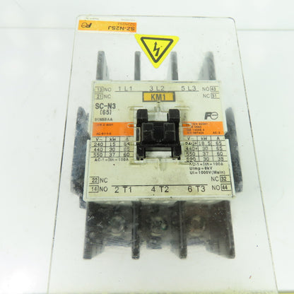 Fuji SC65BAA SC-N3 Magnetic Contactor 100A 3-Pole 3-Phase 600V